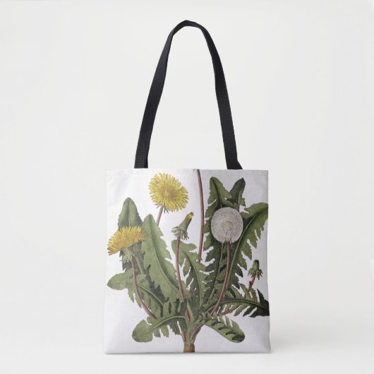 Dandelion (kleurengraving) tote bag (Voorkant)