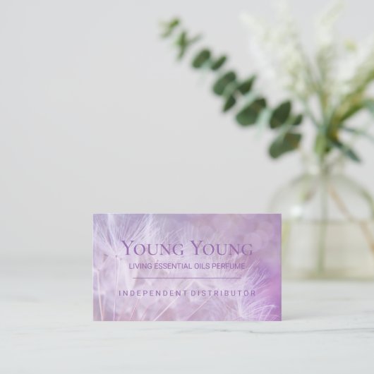 Dandelion Lila Essential Oils Dandelion Lavender Visitekaartje (Staand voorkant)