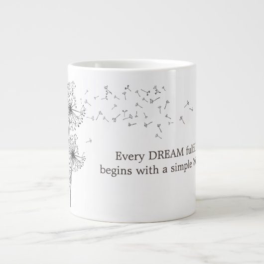 Dandelion maakt een windenergie extra grote beker (Voorkant)