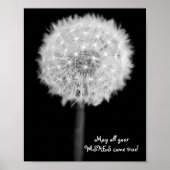 Dandelion "Moge al je wensen uitkomen!" Poster (Voorkant)
