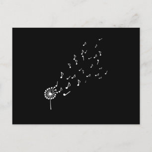 Dandelion Muzieknoten Piano Player Pianist Gift Briefkaart