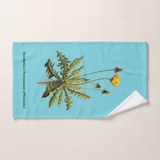 Dandelion op blauw handdoeken (Handdoek)