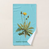 Dandelion op blauw handdoeken