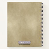 Dandelion op oud papier notitieboek (Achterkant)