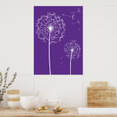 dandelion paars poster (Keuken)