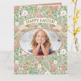 Dandelion Pansies Busy Bees Spring Foto Kaart