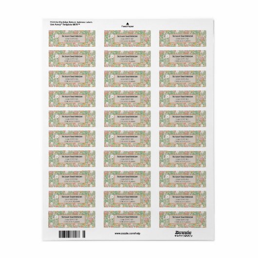  Dandelion Pansies Busy Bees Spring Garden Etiket (Full Sheet)