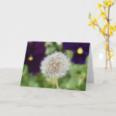 Dandelion & pansies carte de voeux (Fleur jaune)