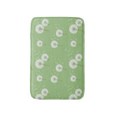Dandelion Pattern on Green Background Badmat (Voorkant Verticaal)