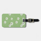 Dandelion Pattern on Green Background Bagagelabel (Voorkant horizontaal)