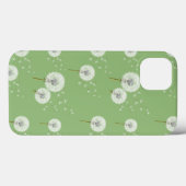 Dandelion Pattern on Green Background Case-Mate iPhone Case (Achterkant (horizontaal))