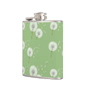 Dandelion Pattern on Green Background Heupfles (Links)