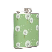 Dandelion Pattern on Green Background Heupfles (Rechts)