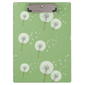 Dandelion Pattern on Green Background Klembord (Voorkant)