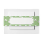 Dandelion Pattern on Green Background Uitnodigingen Wikkel (Voorkant Voorbeeld)