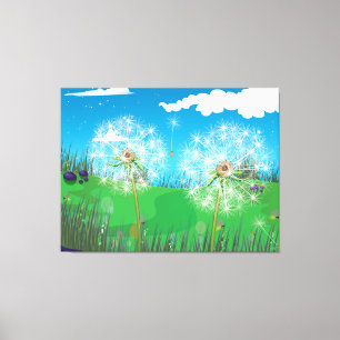Dandelion Plant Canvas Afdruk