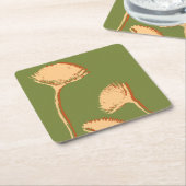 Dandelion Pop Vierkante Kartonnen Onderzetter (Schuin)