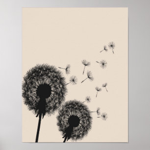 Dandelion Poster, Dandelion Wall Art, Dandelion Poster