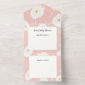 Dandelion Puff Pink All in One Invitations (À l'intérieur)