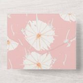 Dandelion Puff Pink All in One Invitations (Verso)