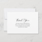 Dandelion Puff Soul douce Photo Funérailles Merci (Dos)