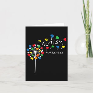 Dandelion Puzzle Piece Cool Autism Awareness Gift Kaart