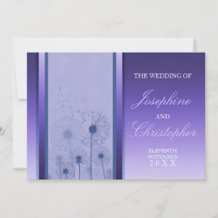 Dandelion Romance Violet Mariage Invitations