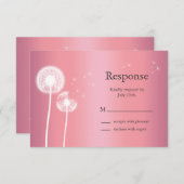 Dandelion RSVP en or Rose et gris (Devant / Derrière)