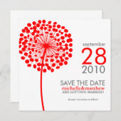 Dandelion Save the Date Announements (Voorkant / Achterkant)