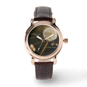 Dandelion Seed Head in Brown Tones Horloge