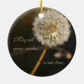 Dandelion Seed Head in Brown Tones Keramisch Ornament (Achterkant)