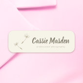 Dandelion Seed Rustic Botanical Business Logo Naamplaatje