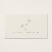 Dandelion Seed Rustic Botanical Logo Gift Kaart (Voorkant)
