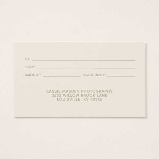 Dandelion Seed Rustic Botanical Logo Gift Kaart (Achterkant)