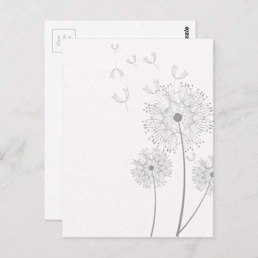 Dandelion Seeds Bgloing Briefkaart (Voorkant / Achterkant)