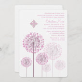 Dandelion semis rose invitation religieuse (Devant / Derrière)