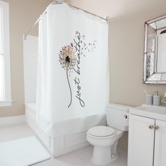 Dandelion Souhaite Douche rideau Papillons couché  (En situation)