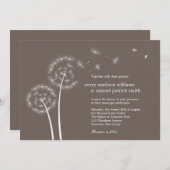 Dandelion Spring Wedding Invitation Kaart (Voorkant / Achterkant)
