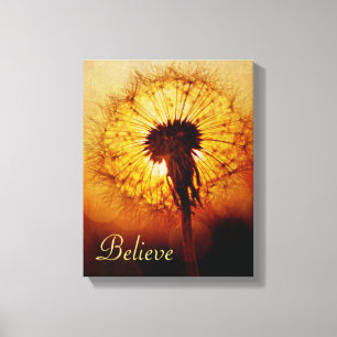 Dandelion Sunset Canvas Afdruk