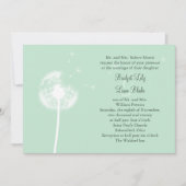 Dandelion sur le Faire-part de mariage de la menth (Devant)