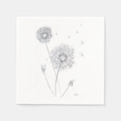 Dandelion Table Napkin Servet (Voorkant)