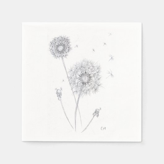 Dandelion Table Napkin Servet (Voorkant)