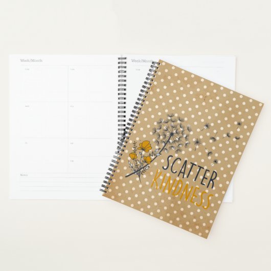 Dandelion Tan & White Polka Dot Scatter Kindter (Devant avec enveloppe)