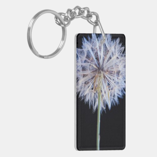 Dandelion (Taraxacum Officinale) zaadkop Sleutelhanger (Voorkant Links)