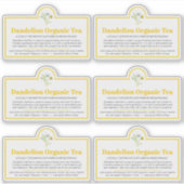 Dandelion Tea Custom-Cut Vinyl Sticker (Voorkant)