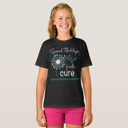 Dandelion Trigeminal Neuralgia Bewustheid T-shirt (Voorkant volledig)