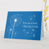 Dandelion veut carte de voeux pliée (Fleur jaune)