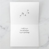 Dandelion veut carte de voeux pliée (Intérieur)