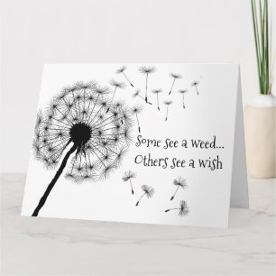 Dandelion veut carte de voeux pliée