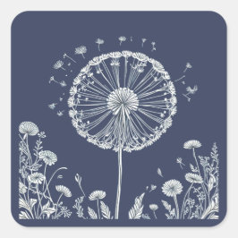 Dandelion Vierkante Sticker